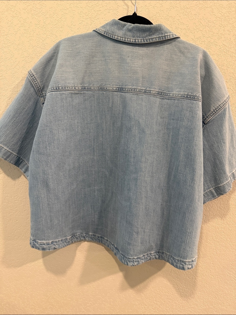 a.n.a Light Blue Denim Oversized Jacket - Picture 3 of 8